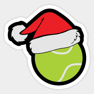 Tennis Santa hat Tennis Lover Christmas Gift Sticker